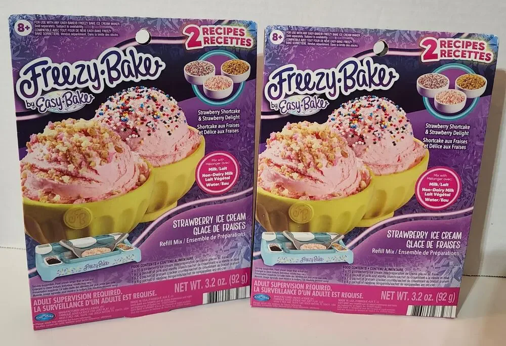 Lot of 2 Freezy Bake by Easy-Bake Refill Kits New Sealed Hasbro 2025
